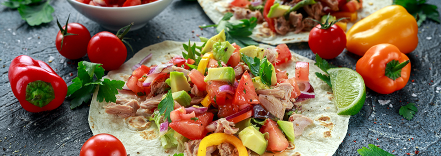 Wrap mit Thunfisch und Gemüse