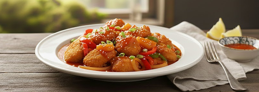 Hähnchen in süß-saurer Sauce